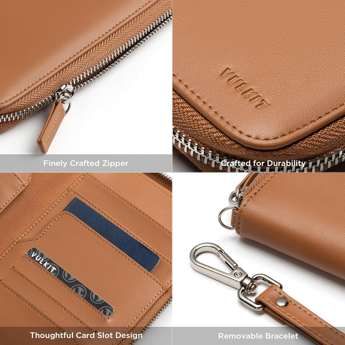 Family Passport Holder for 4 Passports, RFID Blocking Travel Wallet | 6 Card Slots, 2 SIM Pockets, Secure Zipper Closure, Holds 4 Passports, Family Travel Essential