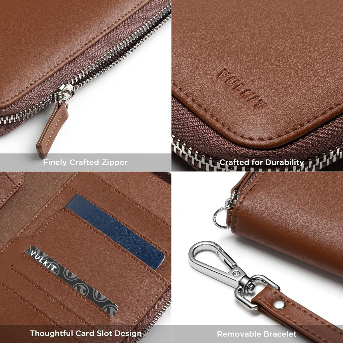 Family Passport Holder for 4 Passports, RFID Blocking Travel Wallet | 6 Card Slots, 2 SIM Pockets, Secure Zipper Closure, Holds 4 Passports, Family Travel Essential