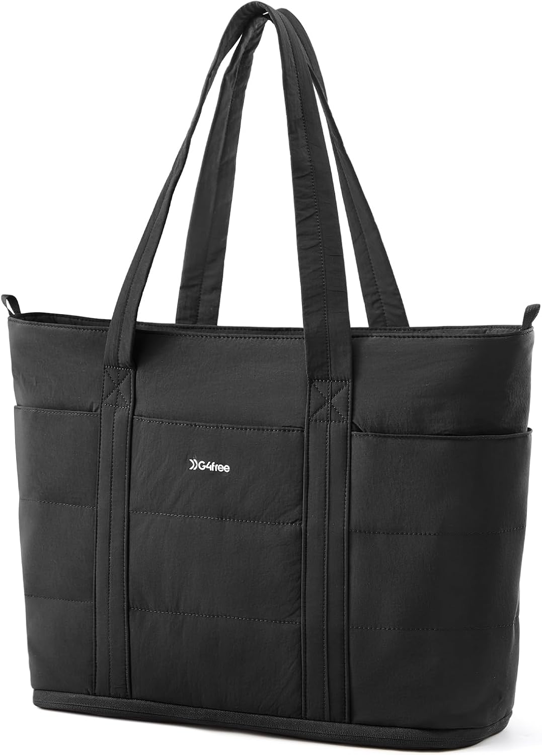 Tote Bag for Women,Puffer Work Bags with Zipper Compartments, Expandable Handbag for Travel Work Sport