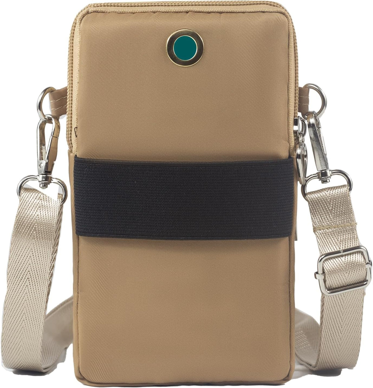 Small Crossbody Bag for Women, Multi Zip Pockets Nylon Wallet Purse Credit Card Holder with Detachable Hand Strap