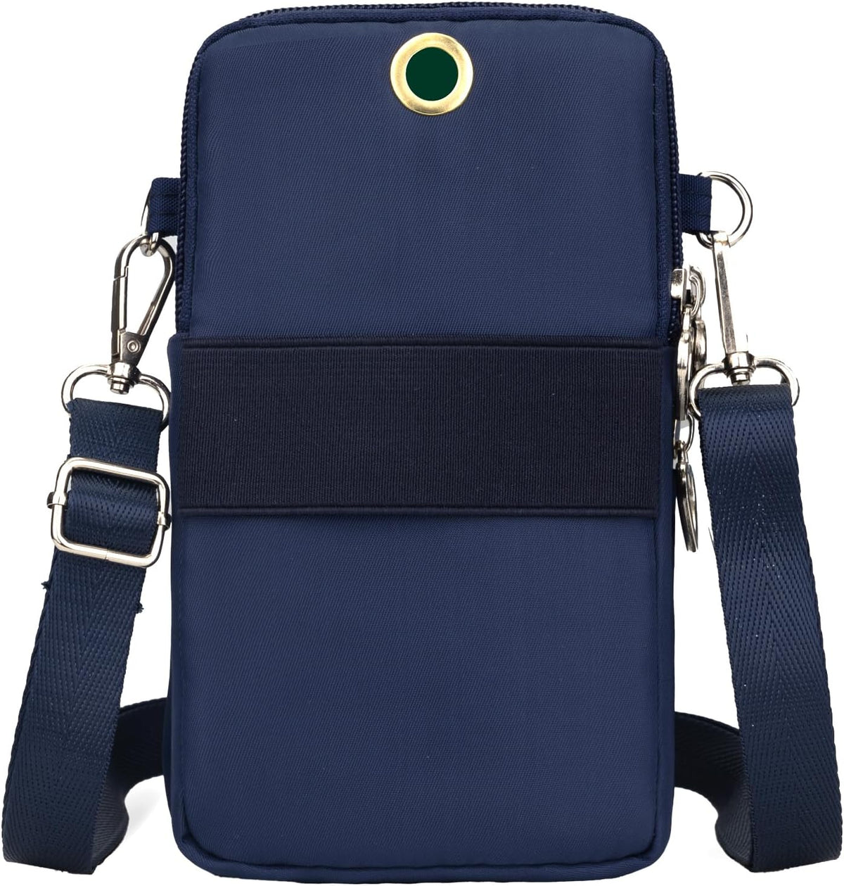Small Crossbody Bag for Women, Multi Zip Pockets Nylon Wallet Purse Credit Card Holder with Detachable Hand Strap
