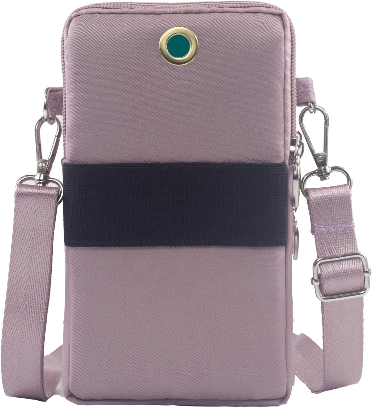 Small Crossbody Bag for Women, Multi Zip Pockets Nylon Wallet Purse Credit Card Holder with Detachable Hand Strap