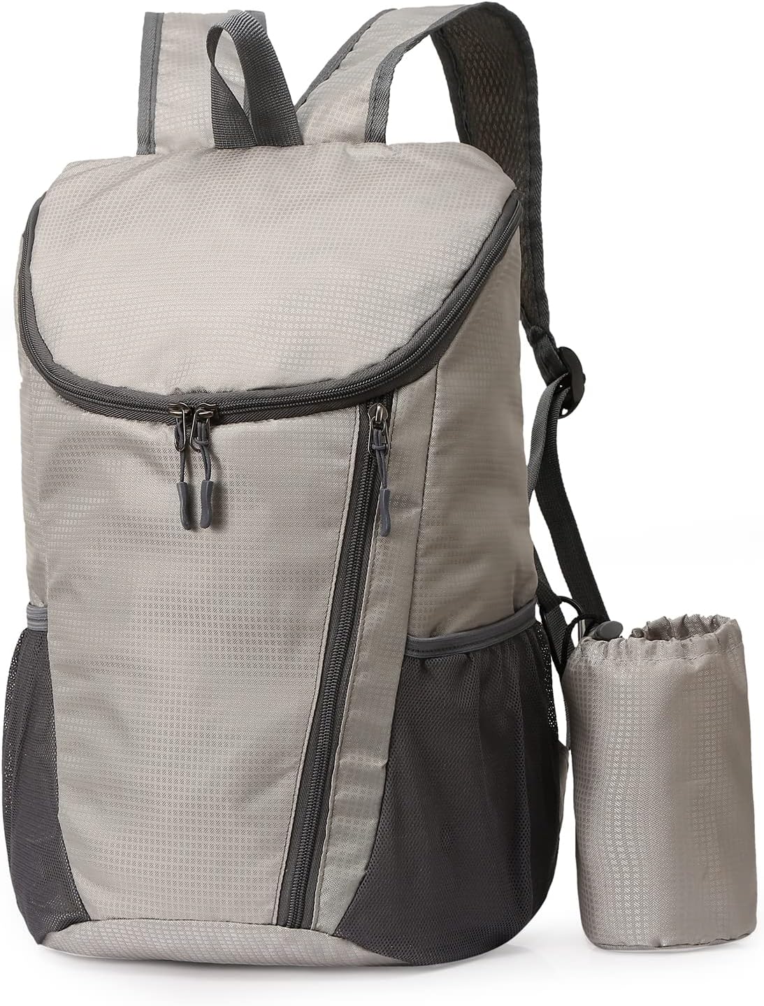 Hiking Backpack, Waterproof and Wear-resistant Lightweight Backpack Packable,Outdoor Travel Camping Daypack Foldable-BLACK