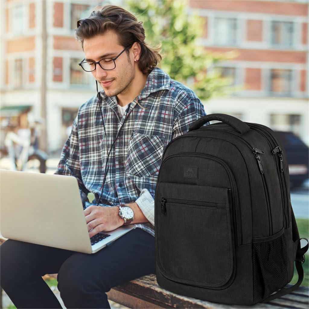 Travel Backpack for Women, Expandable 15.6 inch Laptop Backpack | Anti Theft Computer Bag, Water Resistant Material, 29.5 - 36.8L, College, Business, Gift for Adults, Light Purple