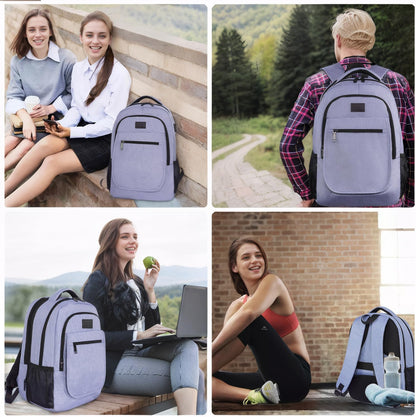 Travel Backpack for Women, Expandable 15.6 inch Laptop Backpack | Anti Theft Computer Bag, Water Resistant Material, 29.5 - 36.8L, College, Business, Gift for Adults, Light Purple