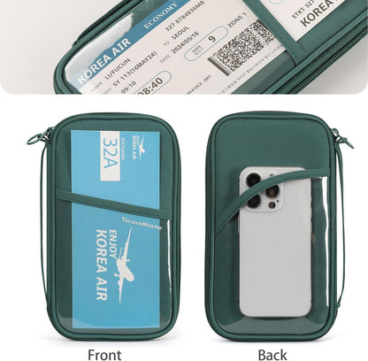 Travel Passport Wallet RFID Family Passport Holder with Hand Strap, Waterproof Travel Document Organizer for Credit Card, Boarding Pass, ID, Money, Flight Tickets Scandihome Series