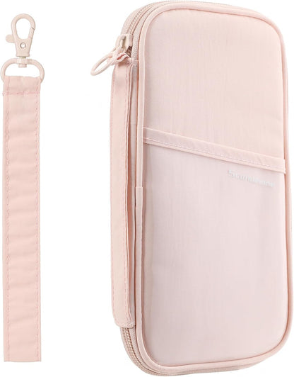 Travel Passport Wallet RFID Family Passport Holder with Hand Strap, Waterproof Travel Document Organizer for Credit Card, Boarding Pass, ID, Money, Flight Tickets Scandihome Series