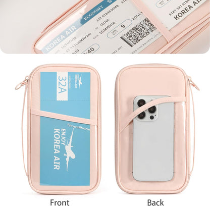 Travel Passport Wallet RFID Family Passport Holder with Hand Strap, Waterproof Travel Document Organizer for Credit Card, Boarding Pass, ID, Money, Flight Tickets Scandihome Series