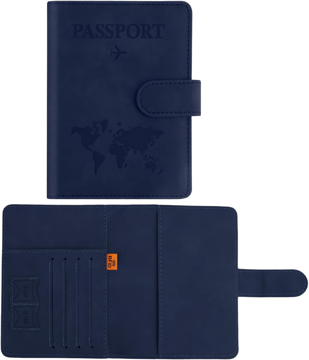 Passport Holder for Travel Essentials, Pink Leather Passport Cover, Passport Wallet Holders for Women Men Family Travel Gifts Must Have Accessories, Credit Card Cash Air Ticket Storage Supplies