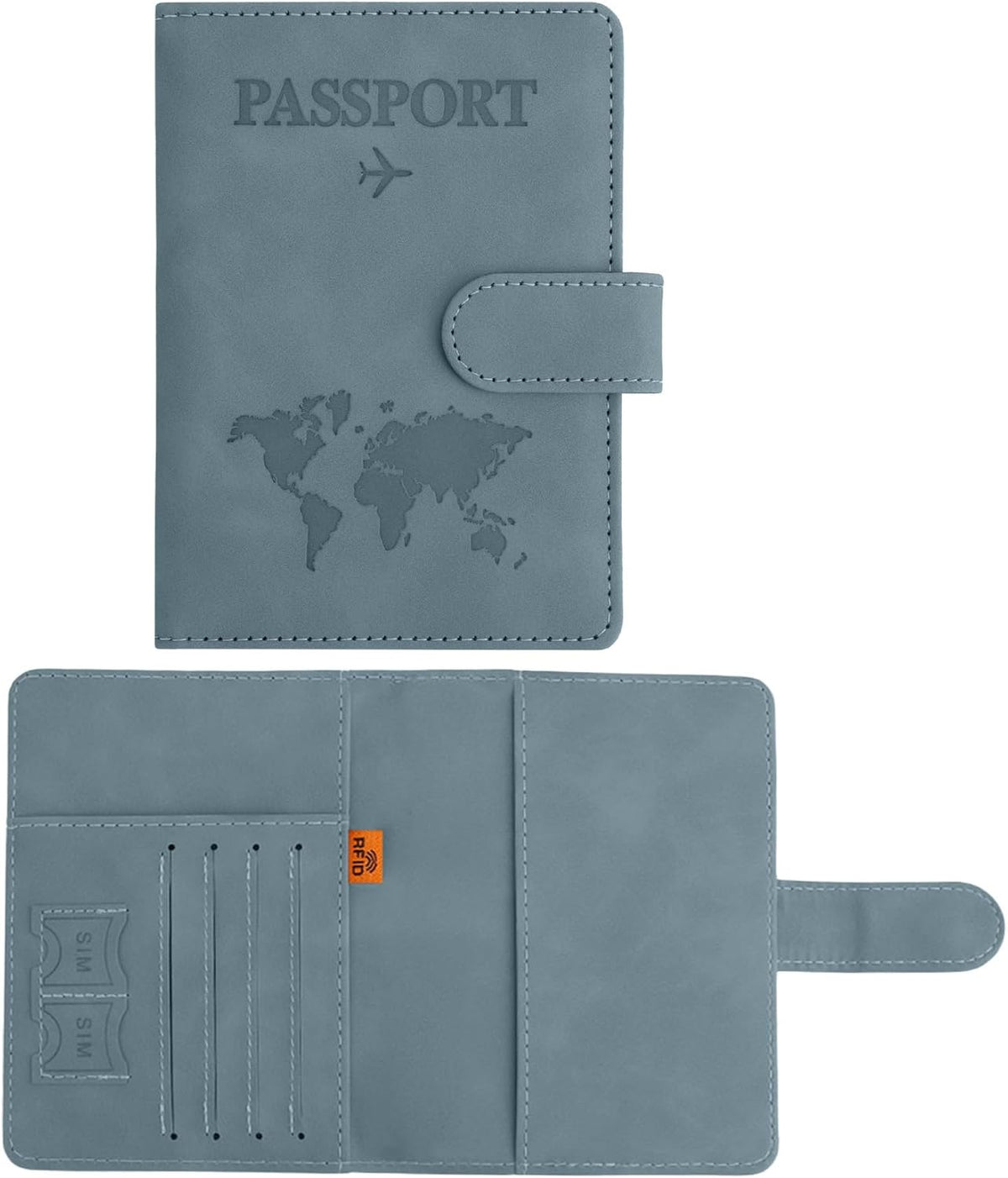 Passport Holder for Travel Essentials, Pink Leather Passport Cover, Passport Wallet Holders for Women Men Family Travel Gifts Must Have Accessories, Credit Card Cash Air Ticket Storage Supplies