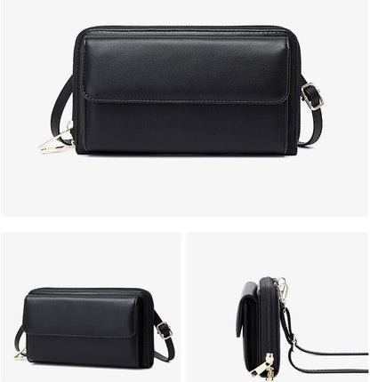 Touchscreen Crossbody Phone Purse for Women – Anti-Theft RFID Blocking Leather Bag with Magnetic Card Holder, Clear Window