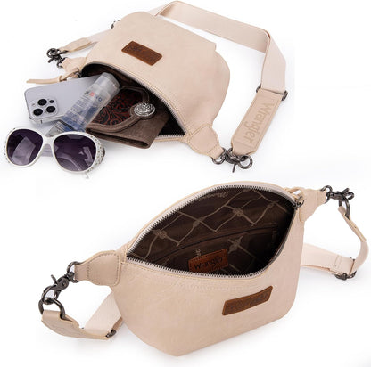 Large Fanny Packs for Women Waist Bag Travel Belt Bags Crossbody Sling Purse