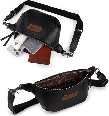 Large Fanny Packs for Women Waist Bag Travel Belt Bags Crossbody Sling Purse