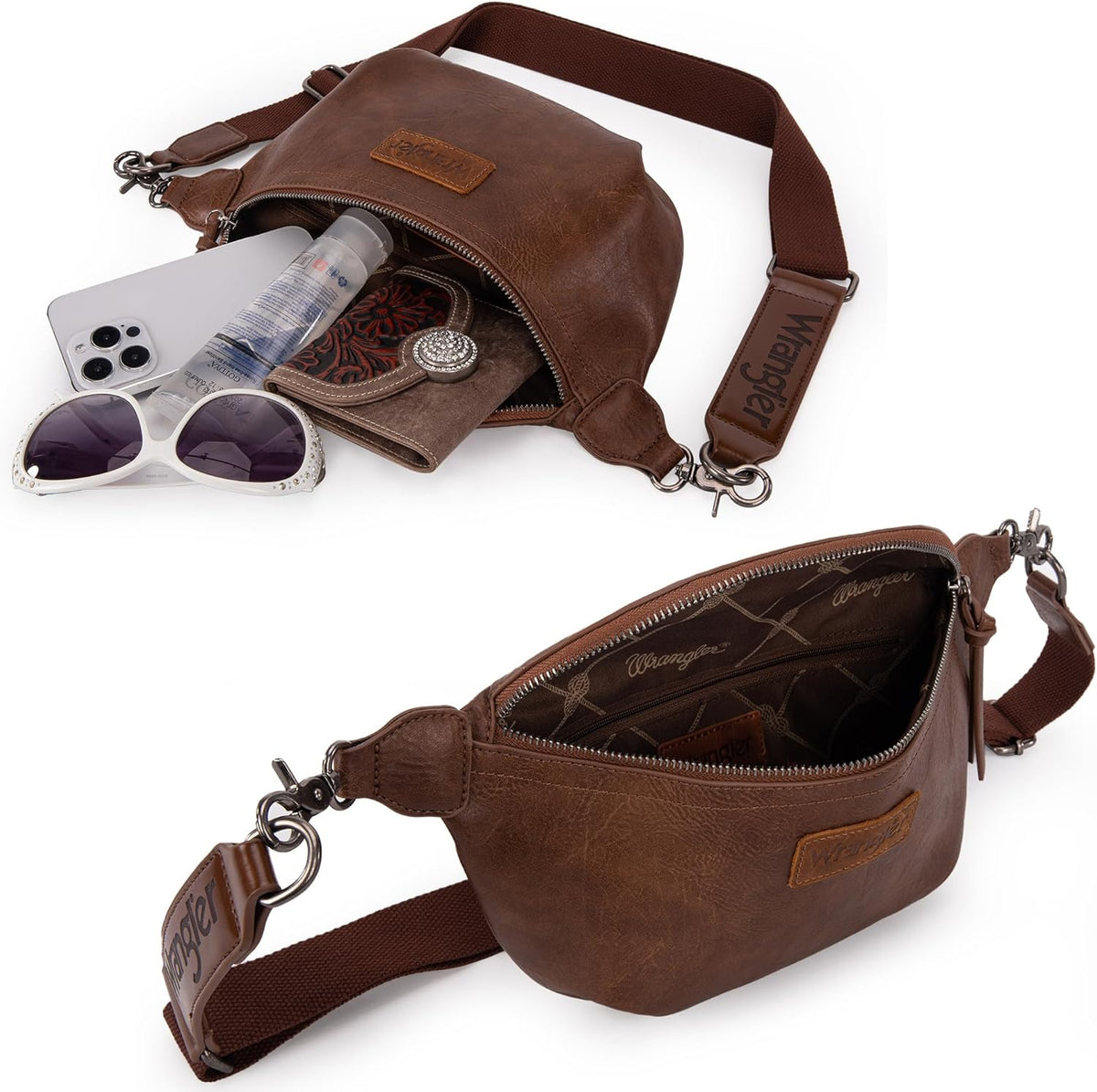Large Fanny Packs for Women Waist Bag Travel Belt Bags Crossbody Sling Purse