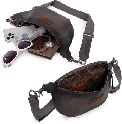 Large Fanny Packs for Women Waist Bag Travel Belt Bags Crossbody Sling Purse
