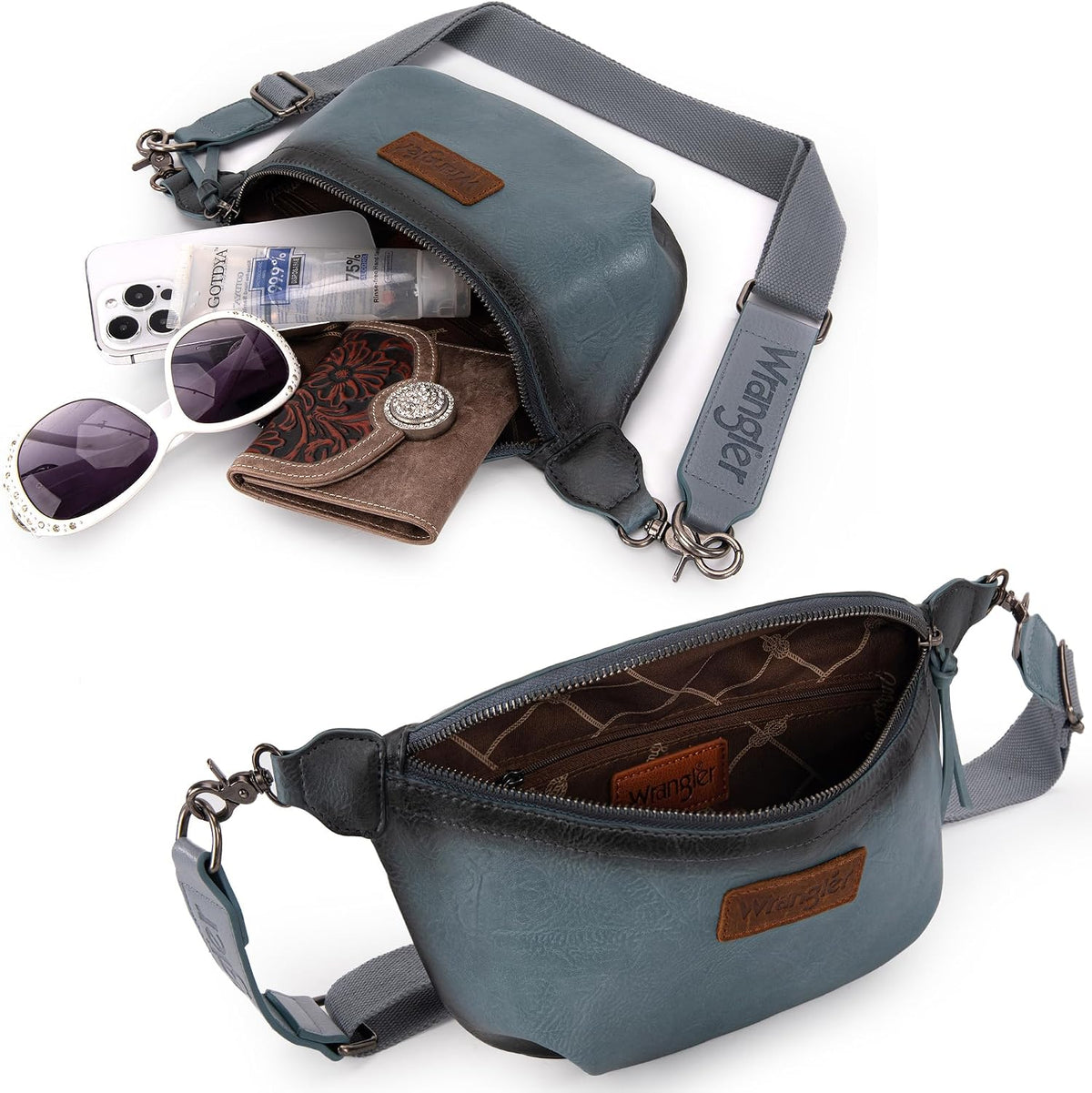 Large Fanny Packs for Women Waist Bag Travel Belt Bags Crossbody Sling Purse