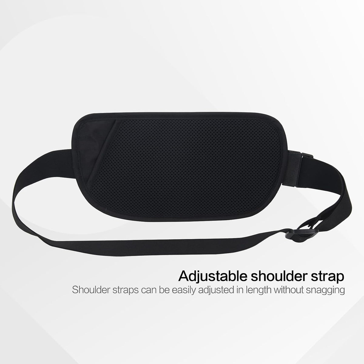 TRAVELSAFE Slim RFID Blocking Money Belt for Travel - Anti-Theft Hidden Passport Holder Waist Wallet with Secure Pouch for Cash, Credit Cards & Phone Safe (B - Navy Blue)