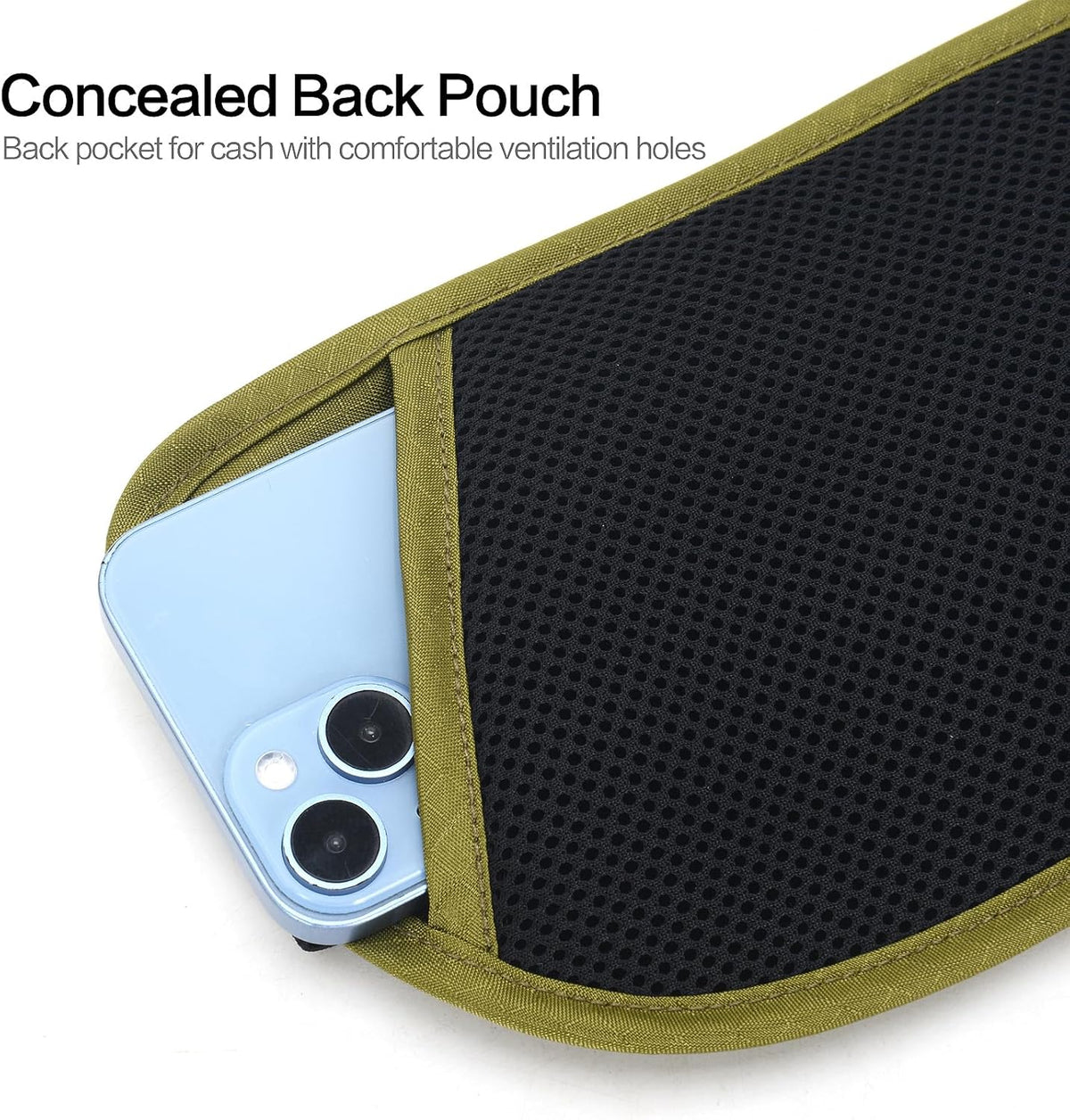 TRAVELSAFE Slim RFID Blocking Money Belt for Travel - Anti-Theft Hidden Passport Holder Waist Wallet with Secure Pouch for Cash, Credit Cards & Phone Safe (B - Navy Blue)