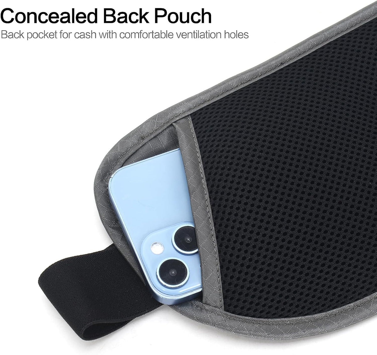 TRAVELSAFE Slim RFID Blocking Money Belt for Travel - Anti-Theft Hidden Passport Holder Waist Wallet with Secure Pouch for Cash, Credit Cards & Phone Safe (B - Navy Blue)