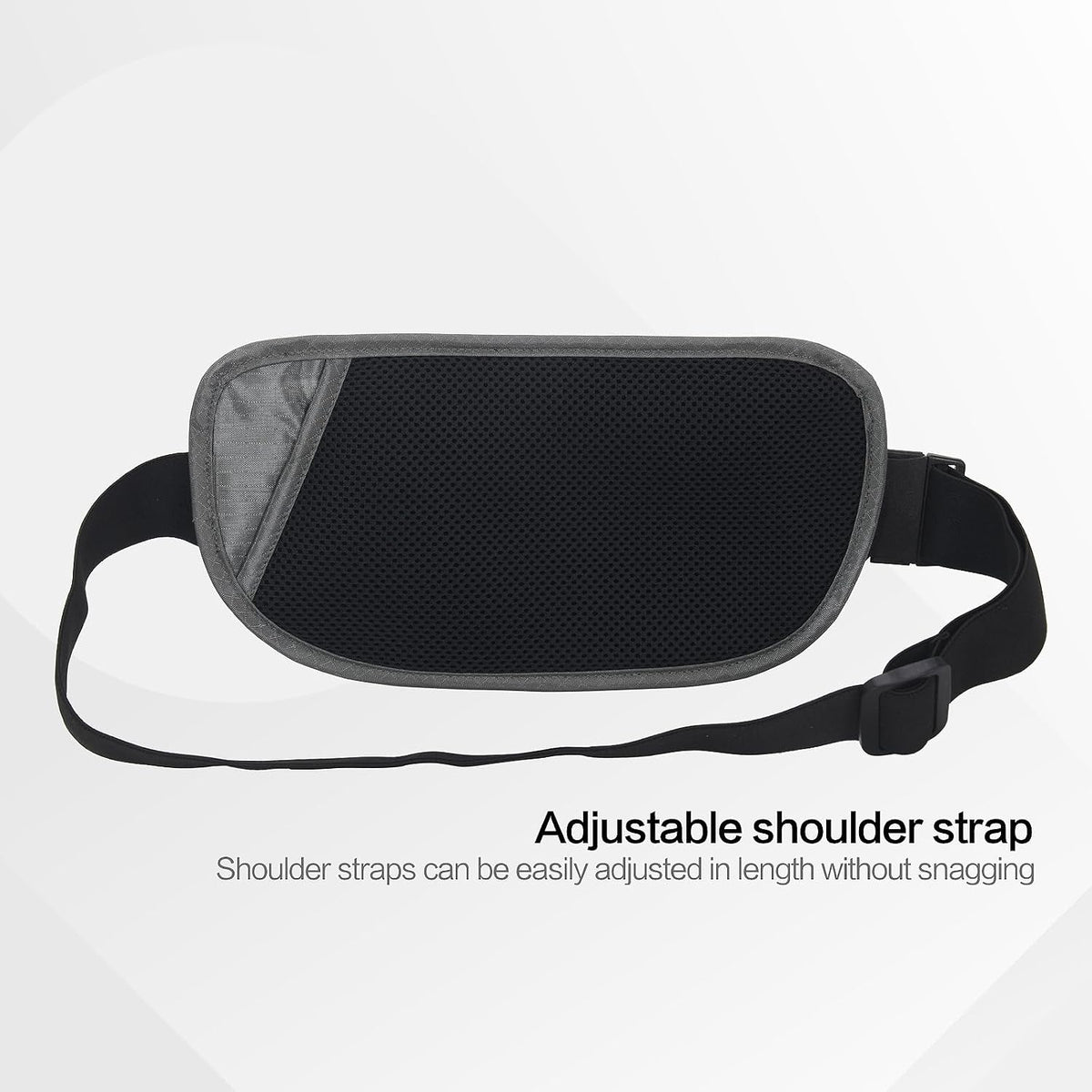TRAVELSAFE Slim RFID Blocking Money Belt for Travel - Anti-Theft Hidden Passport Holder Waist Wallet with Secure Pouch for Cash, Credit Cards & Phone Safe (B - Navy Blue)