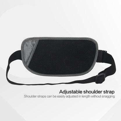TRAVELSAFE Slim RFID Blocking Money Belt for Travel - Anti-Theft Hidden Passport Holder Waist Wallet with Secure Pouch for Cash, Credit Cards & Phone Safe (B - Navy Blue)