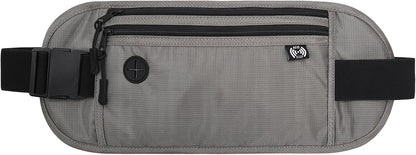 TRAVELSAFE Slim RFID Blocking Money Belt for Travel - Anti-Theft Hidden Passport Holder Waist Wallet with Secure Pouch for Cash, Credit Cards & Phone Safe (B - Navy Blue)