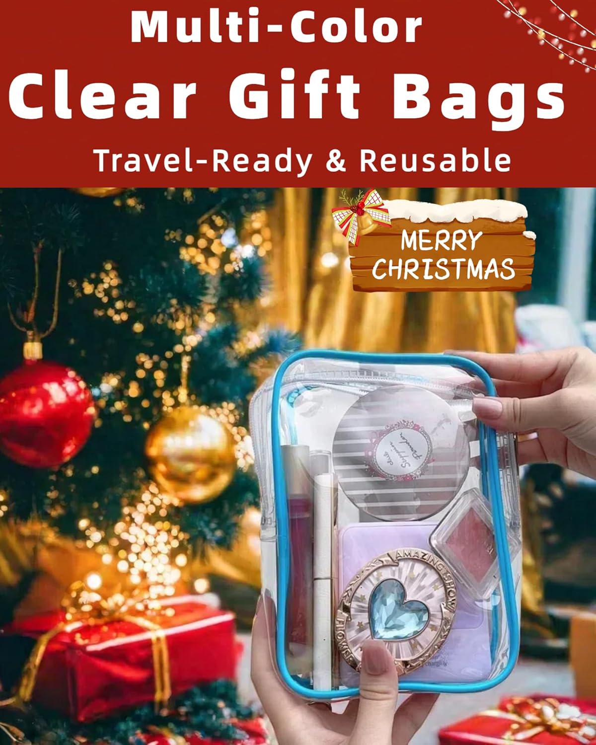 Packing Cubes 1 Quart Size Travel Bag TSA Approved Toiletry Bag Clear Small Purse Pouch International Long Flight Must Haves for Toiletries Makeup Liquids Airplane Europe Vacation Essentials