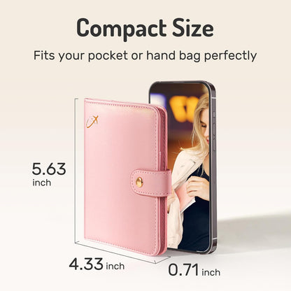 Passport Holder Cover with Safe Zipper Closure, Premium Passport Wallet for Travel, Cute RFID Blocking Card Case, Waterproof Travel Accessories for Women, Black