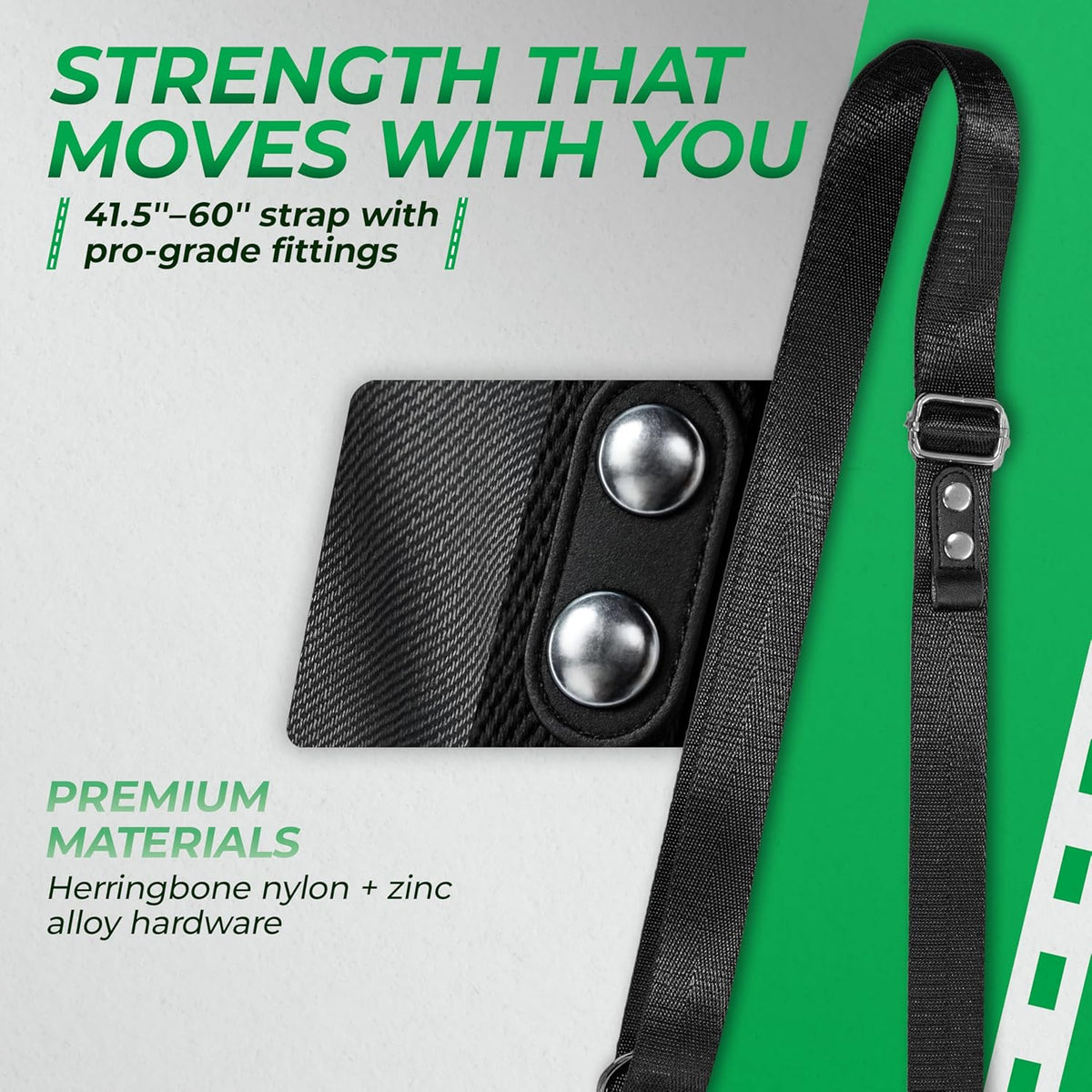 Crossbody Phone Strap with Wallet – Adjustable Nylon Strap with Metal Hardware, RFID Wallet & Detachable Wristlet – Hands-Free Travel Purse for Women & Men