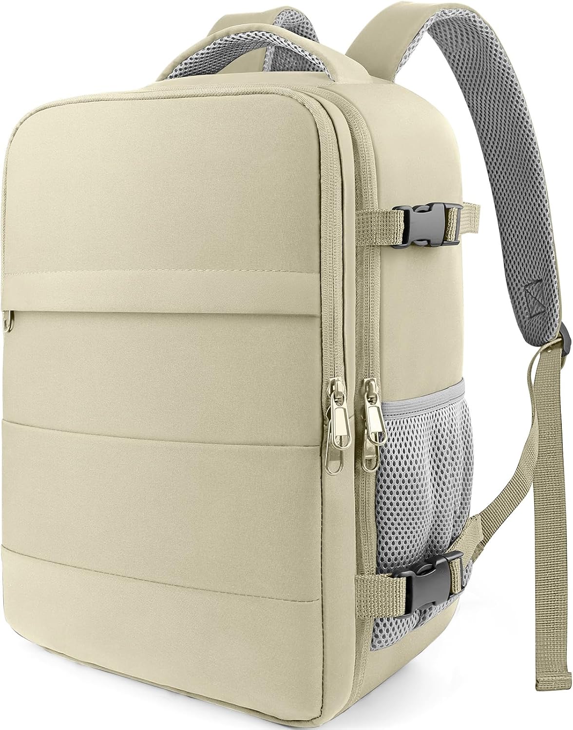Travel Backpack - Flight Approved Travel Bag for Men and Women, Carry on Luggage for 15.6" Laptop and Travel Essentials for Work, Business, Weekender, College 14.6"x9.1"x20.9" (Black)
