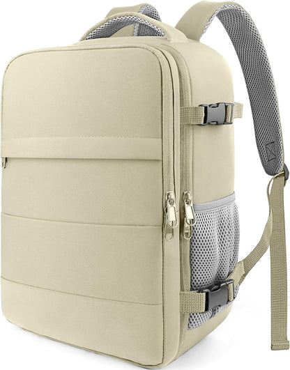 Travel Backpack - Flight Approved Travel Bag for Men and Women, Carry on Luggage for 15.6" Laptop and Travel Essentials for Work, Business, Weekender, College 14.6"x9.1"x20.9" (Black)