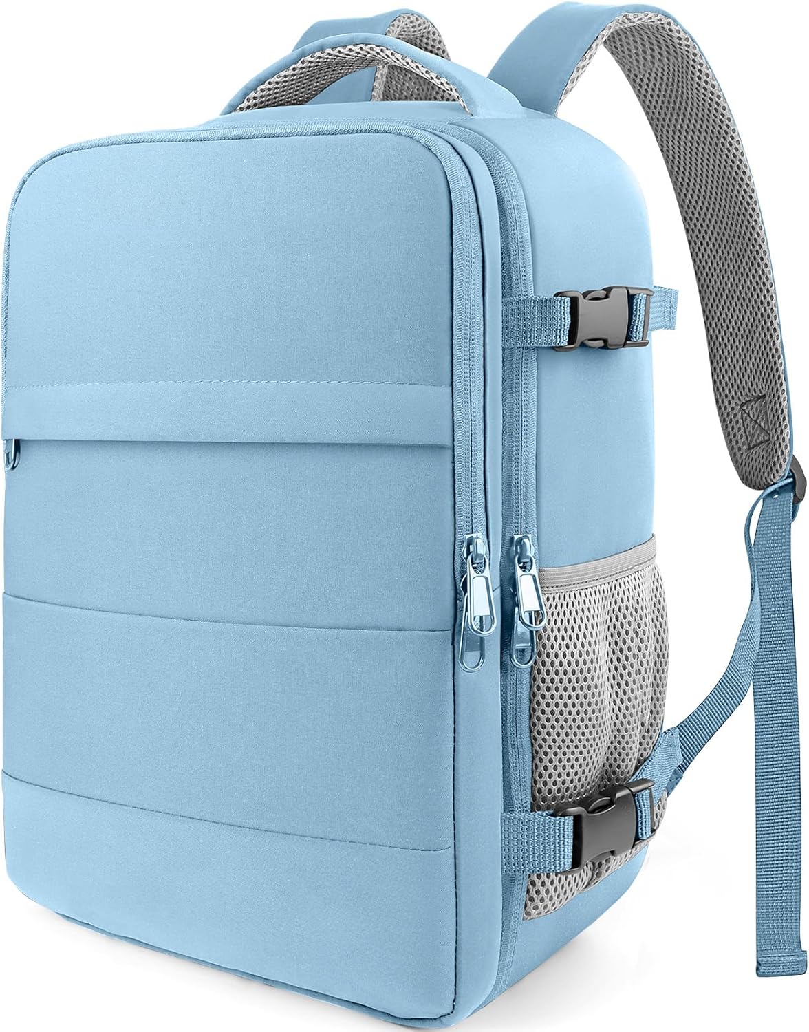 Travel Backpack - Flight Approved Travel Bag for Men and Women, Carry on Luggage for 15.6" Laptop and Travel Essentials for Work, Business, Weekender, College 14.6"x9.1"x20.9" (Black)