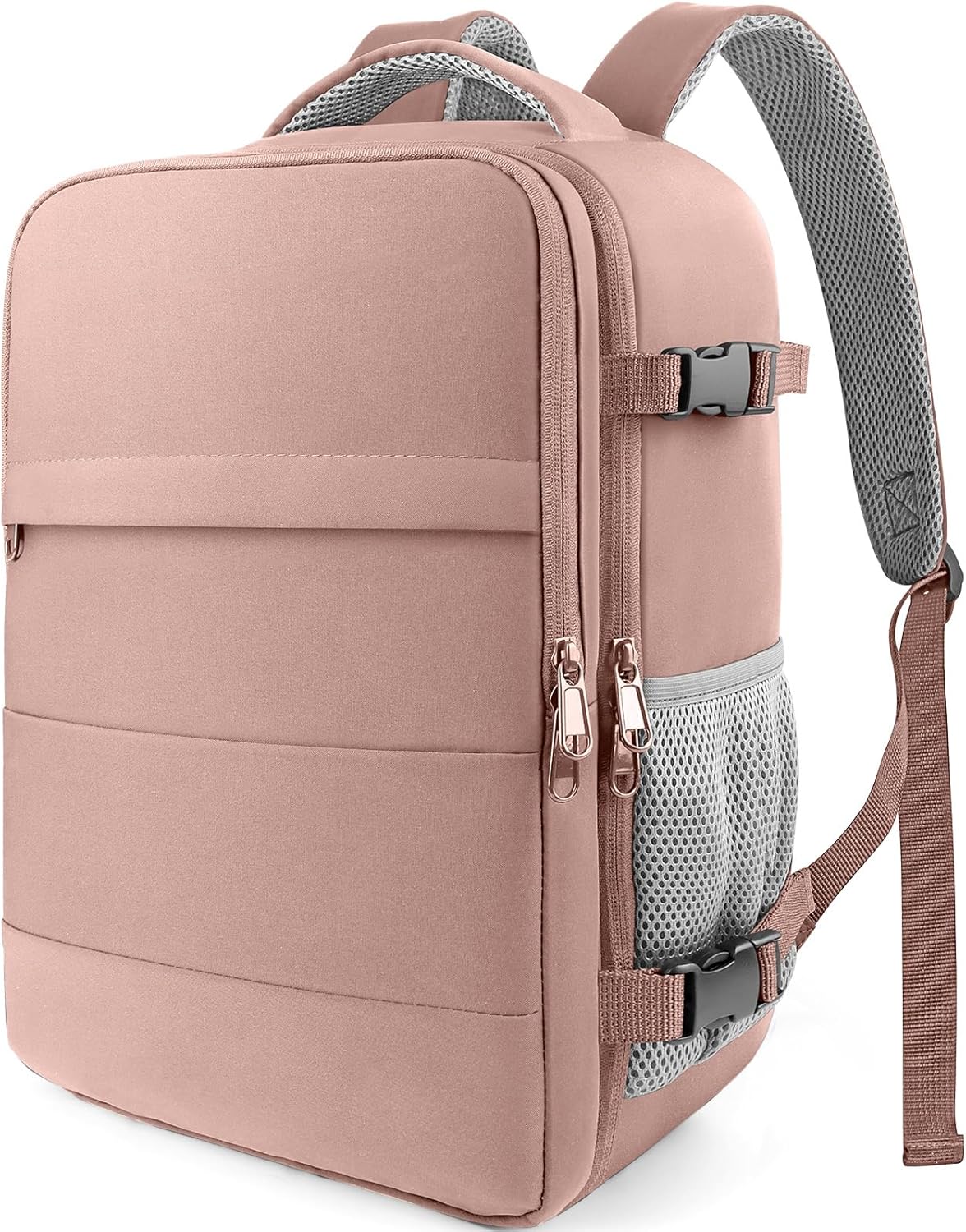 Travel Backpack - Flight Approved Travel Bag for Men and Women, Carry on Luggage for 15.6" Laptop and Travel Essentials for Work, Business, Weekender, College 14.6"x9.1"x20.9" (Black)