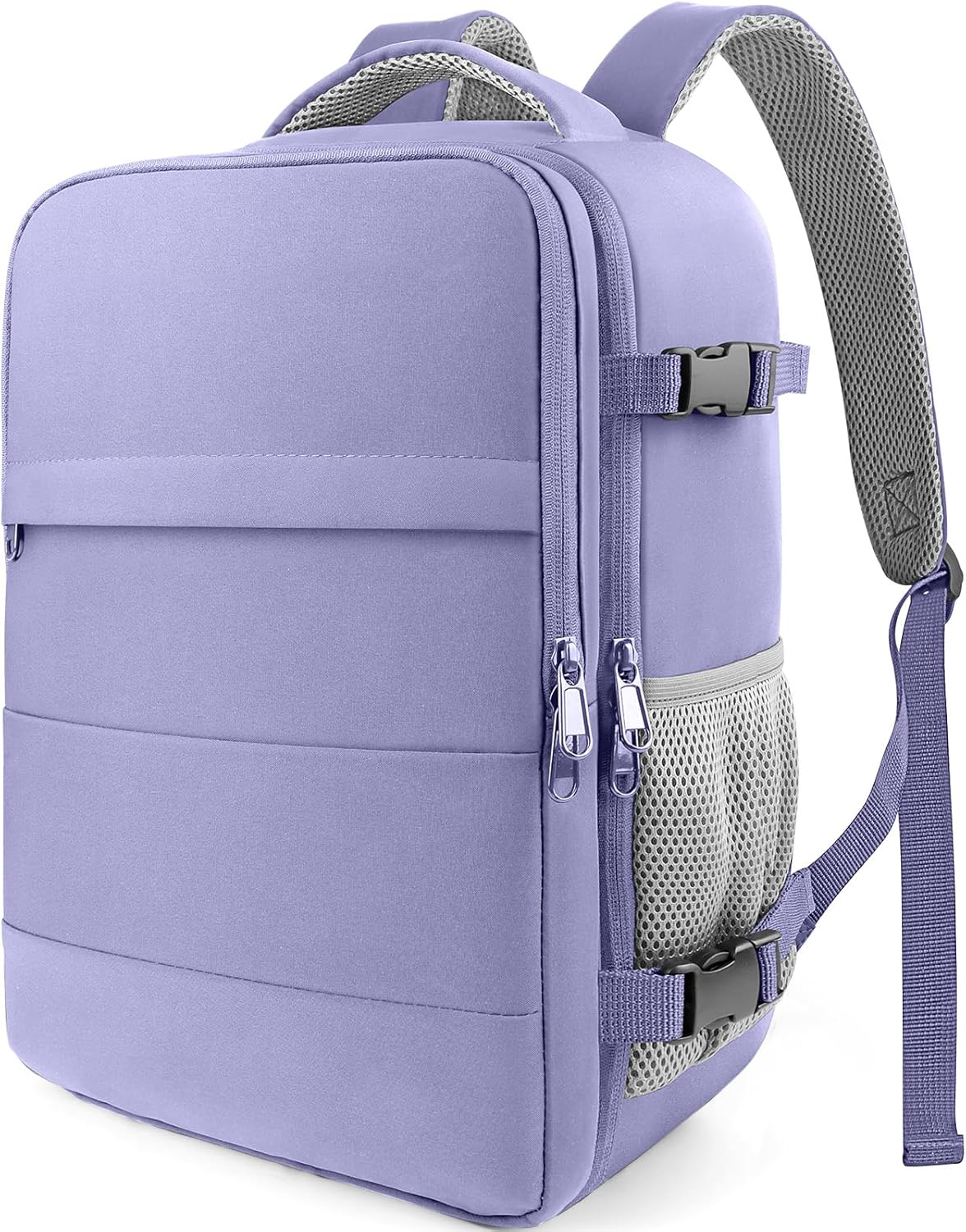Travel Backpack - Flight Approved Travel Bag for Men and Women, Carry on Luggage for 15.6" Laptop and Travel Essentials for Work, Business, Weekender, College 14.6"x9.1"x20.9" (Black)