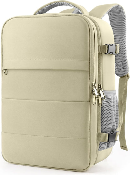 Travel Backpack - Flight Approved Travel Bag for Men and Women, Carry on Luggage for 15.6" Laptop and Travel Essentials for Work, Business, Weekender, College 14.6"x9.1"x20.9" (Black)