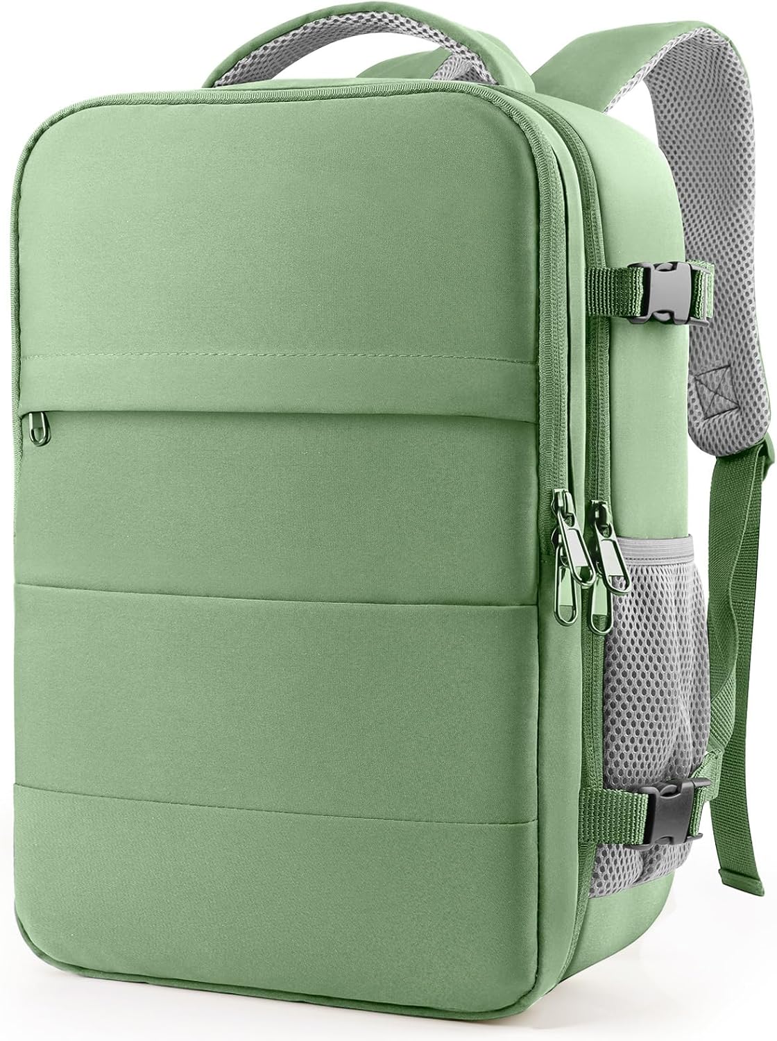 Travel Backpack - Flight Approved Travel Bag for Men and Women, Carry on Luggage for 15.6" Laptop and Travel Essentials for Work, Business, Weekender, College 14.6"x9.1"x20.9" (Black)