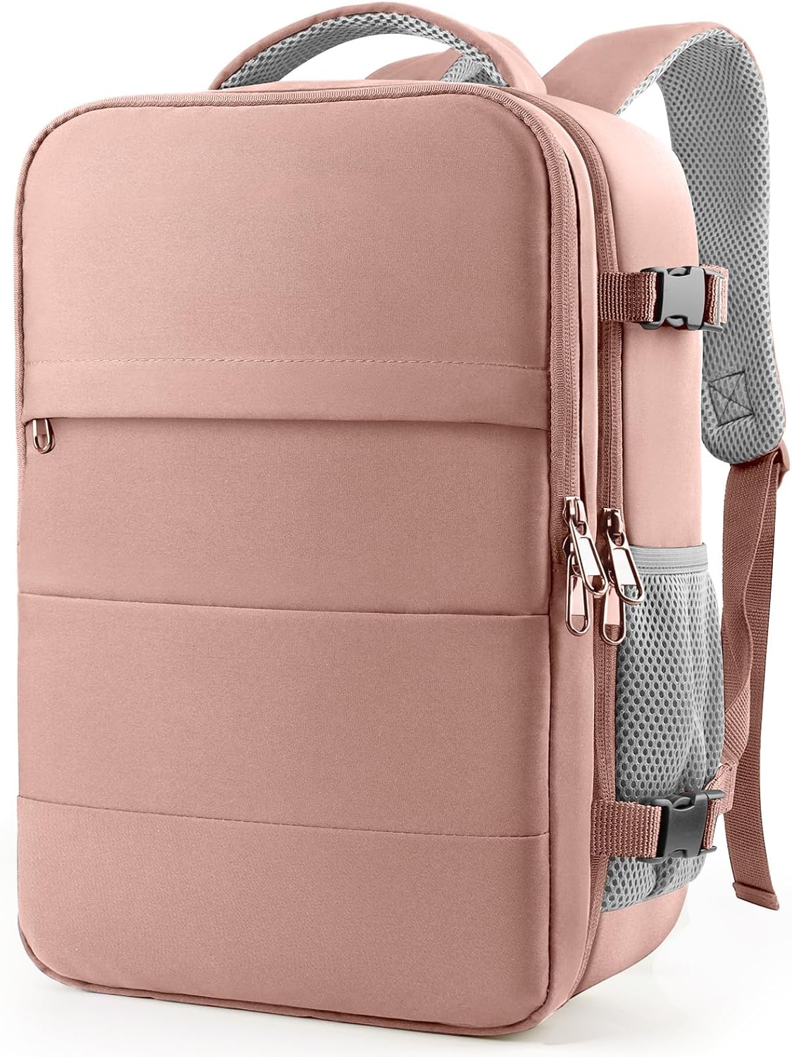 Travel Backpack - Flight Approved Travel Bag for Men and Women, Carry on Luggage for 15.6" Laptop and Travel Essentials for Work, Business, Weekender, College 14.6"x9.1"x20.9" (Black)