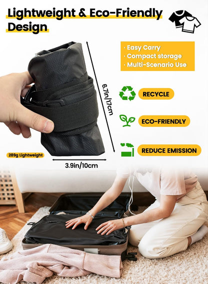 Travel Vacuum Bags with USB-C Pump, Compression Storage Bags for Clothing, Space Saving Packing Cubes Alternative for Carry-On Suitcase, Backpack & Luggage, Waterproof Reusable Travel Bags