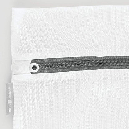 Mesh Laundry Bags with Built in Zipper for Cleaning Delicates– Set of 2, 1 Medium and 1 Large Bag, White