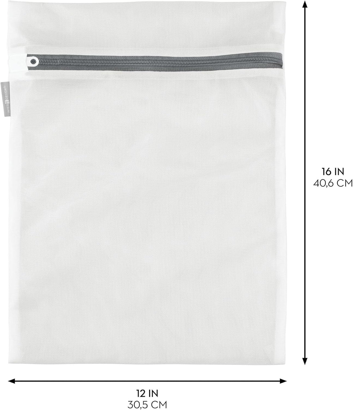 Mesh Laundry Bags with Built in Zipper for Cleaning Delicates– Set of 2, 1 Medium and 1 Large Bag, White