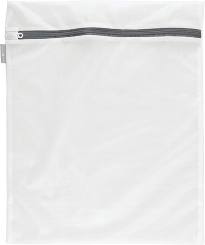 Mesh Laundry Bags with Built in Zipper for Cleaning Delicates– Set of 2, 1 Medium and 1 Large Bag, White