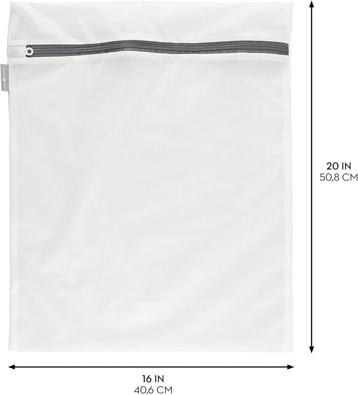 Mesh Laundry Bags with Built in Zipper for Cleaning Delicates– Set of 2, 1 Medium and 1 Large Bag, White
