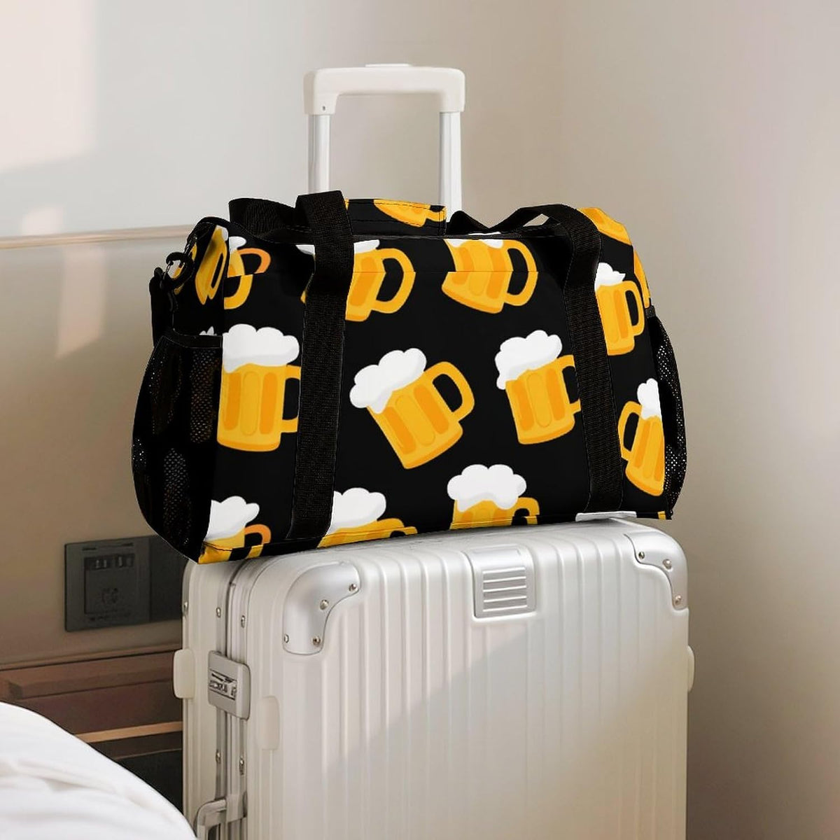 Lightweight Weekender Overnight Bag Foldable Travel Duffel Tote Bag Carry On for Women Gym Luggage