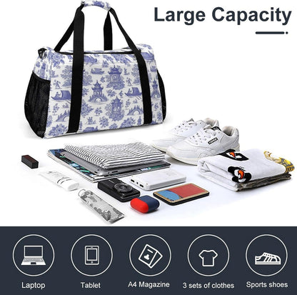 Lightweight Weekender Overnight Bag Foldable Travel Duffel Tote Bag Carry On for Women Gym Luggage