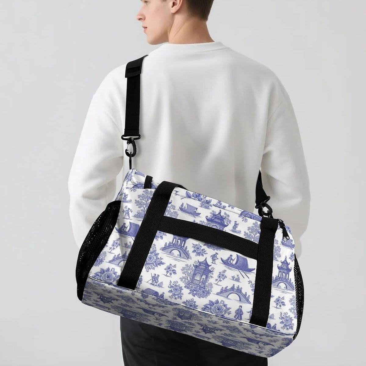 Lightweight Weekender Overnight Bag Foldable Travel Duffel Tote Bag Carry On for Women Gym Luggage