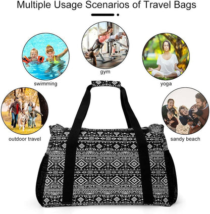 Lightweight Weekender Overnight Bag Foldable Travel Duffel Tote Bag Carry On for Women Gym Luggage