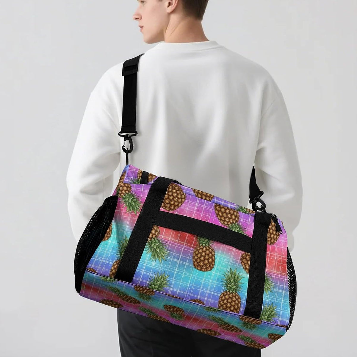 Lightweight Weekender Overnight Bag Foldable Travel Duffel Tote Bag Carry On for Women Gym Luggage