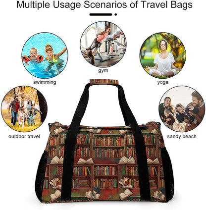 Lightweight Weekender Overnight Bag Foldable Travel Duffel Tote Bag Carry On for Women Gym Luggage