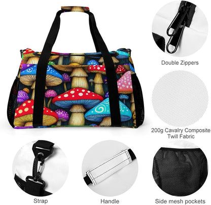 Lightweight Weekender Overnight Bag Foldable Travel Duffel Tote Bag Carry On for Women Gym Luggage