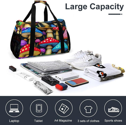 Lightweight Weekender Overnight Bag Foldable Travel Duffel Tote Bag Carry On for Women Gym Luggage
